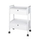 Metallic White Trolley with Drawers "EASY+"
